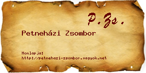 Petneházi Zsombor névjegykártya